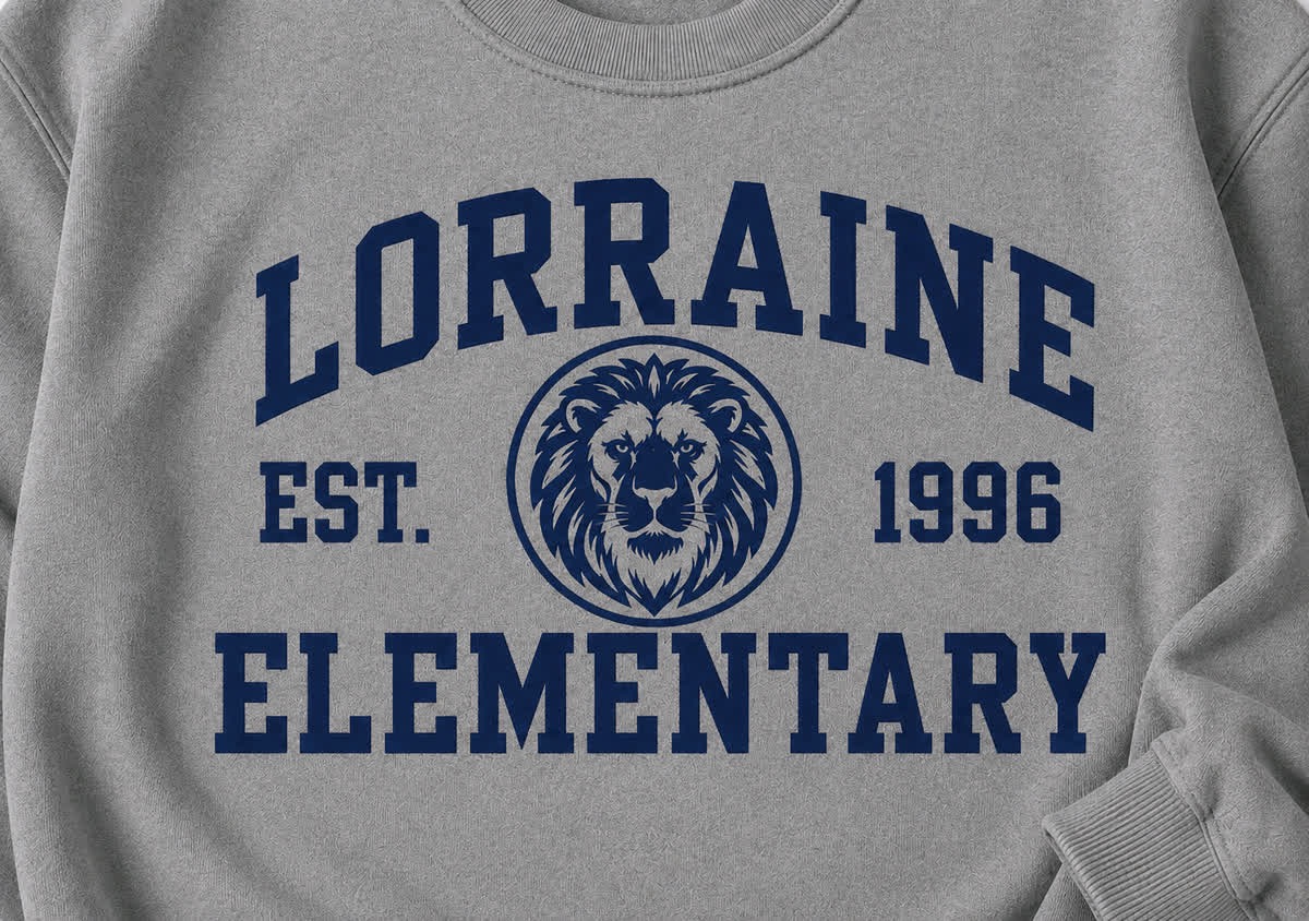Lion Crest Crewneck — Grey